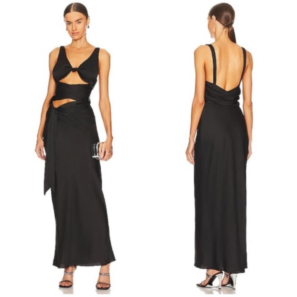 Danielle Guizio Black Backless Dress